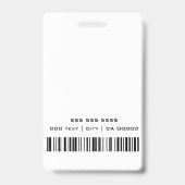 Classic Black Yellow Photo Logo Code Sjabloon Badge (Achterkant)