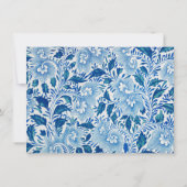 Classic Blauw en Wit Chinoiserie Note Kaart Notitiekaartje (Achterkant)