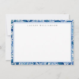 Classic Blauw en Wit Chinoiserie Note Kaart Notitiekaartje
