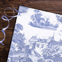 Classic Blauw  Frans Chateau Toile