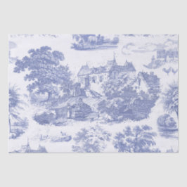 Classic Blauw  Frans Chateau Toile Tissuepapier