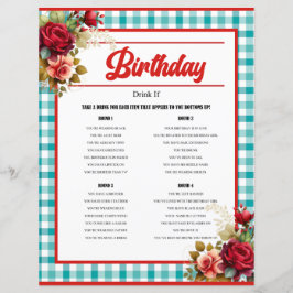 Classic Blauw Verjaardag Drink Spel