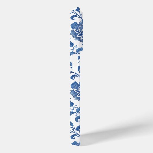 Classic Blauw & Wit Antiek Chinoiserie Monogram Case-Mate iPhone Case (Achterkant / Rechts)