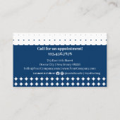 Classic Blauw & Wit Logo Social Media Call Klantenkaartje (Achterkant)