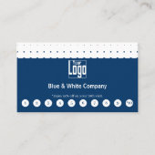 Classic Blauw & Wit Logo Social Media Call Klantenkaartje (Voorkant)