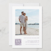Classic Bloom Garden Lavender Wedding Photo  Save The Date (Achterkant)