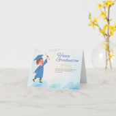 Classic Blue Afstuderen Kaart (Gele Bloem)
