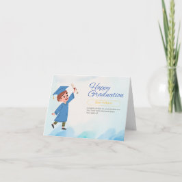 Classic Blue Afstuderen Kaart