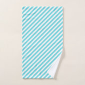 Classic blue and white diagonal stripes bad handdoek (Handdoek)