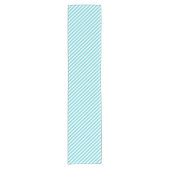 Classic blue and white diagonal stripes korte tafelloper (Voorkant)