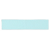 Classic blue and white diagonal stripes korte tafelloper (Horizontaal)