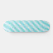 Classic blue and white diagonal stripes persoonlijk skateboard (Horizontaal)
