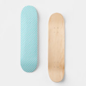 Classic blue and white diagonal stripes persoonlijk skateboard (Voorkant)