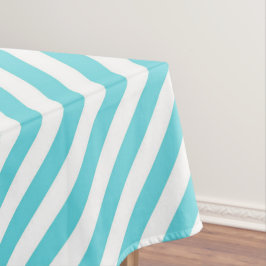 Classic blue and white diagonal stripes tafelkleed
