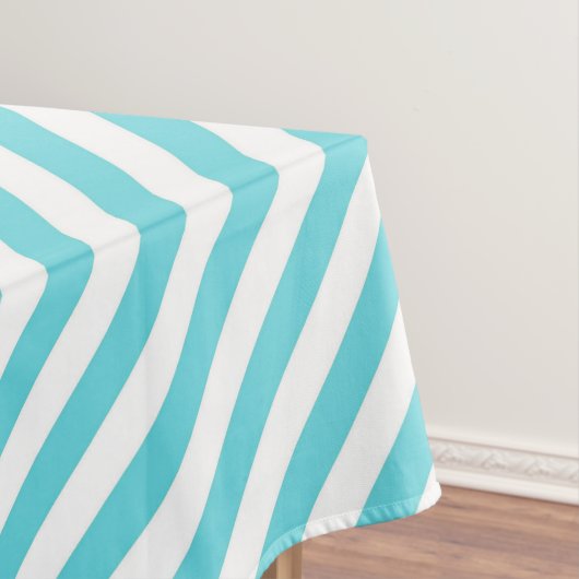 Classic blue and white diagonal stripes tafelkleed (Voorbeeld)