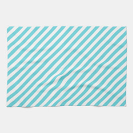 Classic blue and white diagonal stripes theedoek