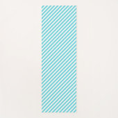 Classic blue and white diagonal stripes yogamat (Voorkant)