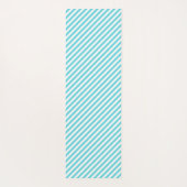 Classic blue and white diagonal stripes yogamat (Achterkant)