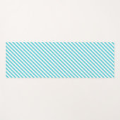 Classic blue and white diagonal stripes yogamat (Voorkant (horizontaal))