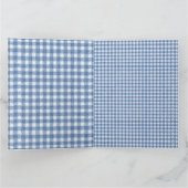 Classic Blue and White Gingham Check  Kaart (Binnen)