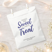 Classic Blue Baby's Sweet Boy Baby shower Party Bedankzakje (Geknipt)