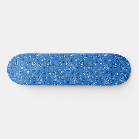 Classic Blue Bandana Paisley Persoonlijk Skateboard (Horizontaal)