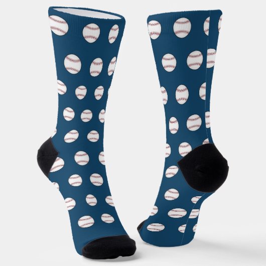 Classic Blue Baseball Sokken (Gebogen)