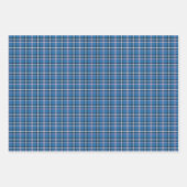 Classic Blue Black White Plaid Inpakpapier Vel (Voorkant 2)