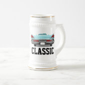 CLASSIC BLUE CAR BEER STEIN BIERPUL (Voorkant rechts)