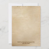 Classic  Blue Car Vijftig Verjaardag Kaart (Achterkant)