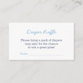 Classic Blue Check Baby showers luier loempia Informatiekaartje (Voorkant)