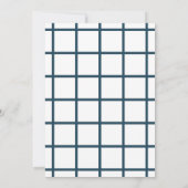 Classic Blue Check Pattern Merry-kerstfoto Feestdagenkaart (Achterkant)