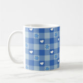 Classic Blue Checkered Coffee Mug Koffiemok (Links)
