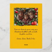 Classic Blue Christmas Greeting Photo Folie Feestdagenkaart (Achterkant)