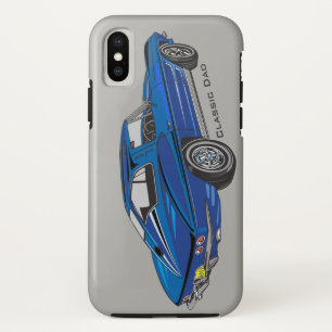 Classic Blue Corvette Design iPhone X Hoesje