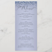 Classic Blue Damask  Wedding Menu Kaart (Voorkant)