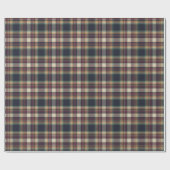 Classic Blue Dark Green Red Plaid Pattern Holiday Cadeaupapier (Vlak)