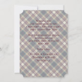 Classic Blue Dark Green Red Plaid Pattern Holiday Feestdagenkaart (Achterkant)