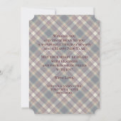 Classic Blue Dark Green Red Plaid Pattern Holiday Feestdagenkaart (Achterkant)