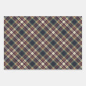 Classic Blue Dark Green Red Plaid Pattern Holiday Inpakpapier Vel (Voorkant 2)