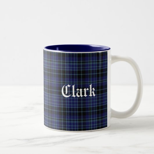 Classic Blue en Black Clan Clark Tartan Mok (Rechts)