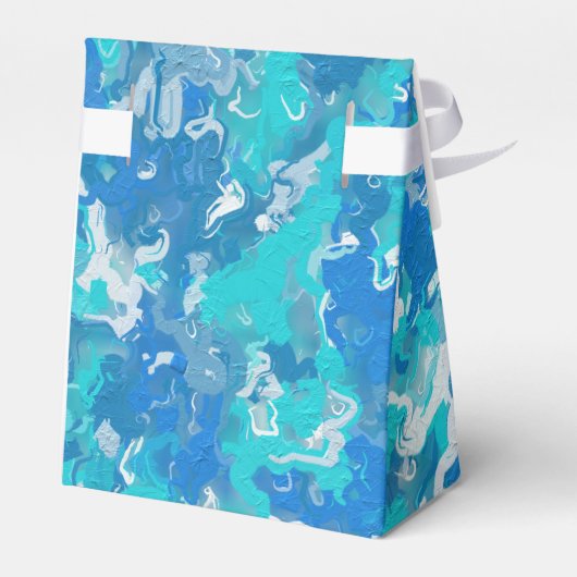 Classic Blue en Turquoise Paint Bedankdoosjes (Achterkant)