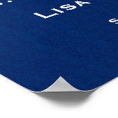 Classic Blue en White A01 van de Engagement Party Poster (Hoek)