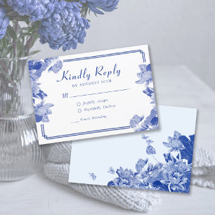 Classic Blue en White Chinoiserie Chic RSVP