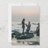 Classic Blue en White Chinoiserie Photo Wedding Kaart (Achterkant)