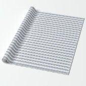 Classic Blue en White Stripe Gift Cadeaupapier (Uitgerold)