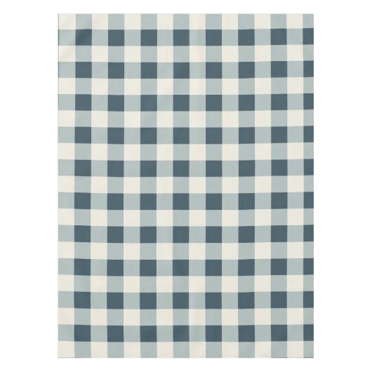 Classic Blue Farmhouse Gingham Style Tafelkleed (Voorkant)
