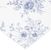 Classic Blue Flowers Pattern French blue toile Korte Tafelloper (Hoek)