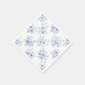 Classic Blue Flowers Pattern French blue toile Servet (Hoek)