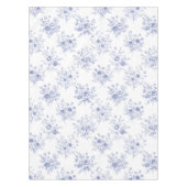 Classic Blue Flowers Pattern French blue toile Tafelkleed (Voorkant)